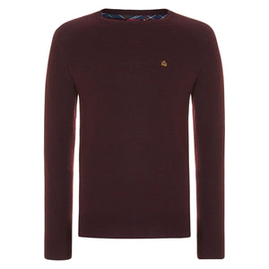 colour_Wine Marl|Stanmore Jumper - Merc London