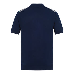 colour_Navy|Manton Knit Polo - Merc London