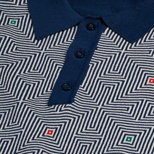 colour_Navy|Manton Knit Polo - Merc London