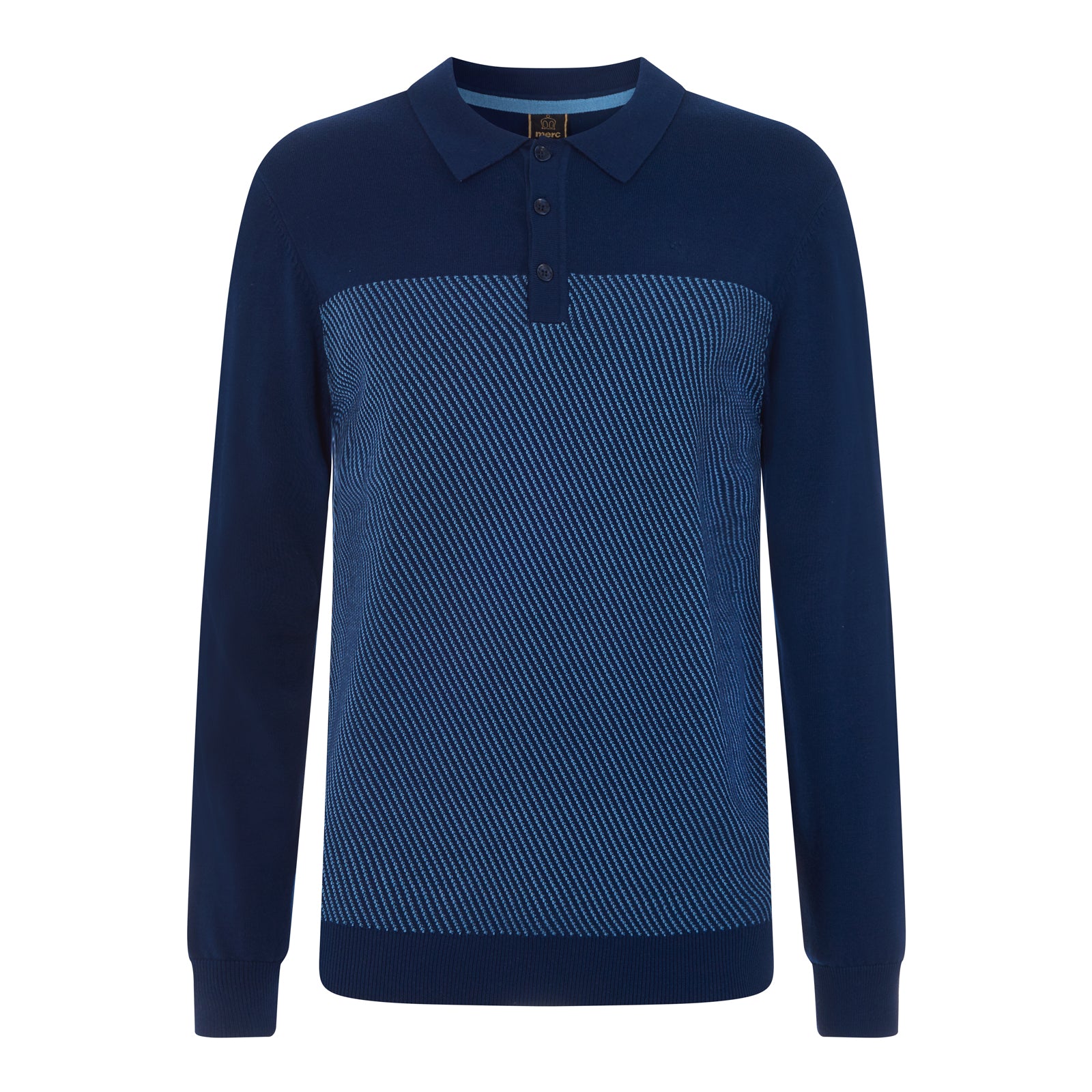 Derby Long Sleeve Knit Polo - Merc London