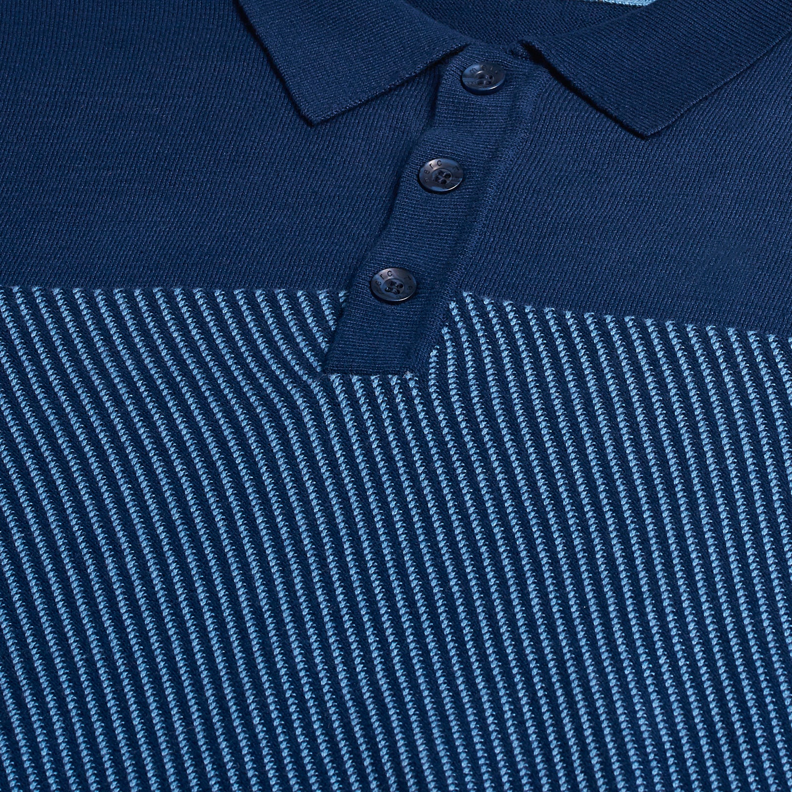 Derby Long Sleeve Knit Polo - Merc London