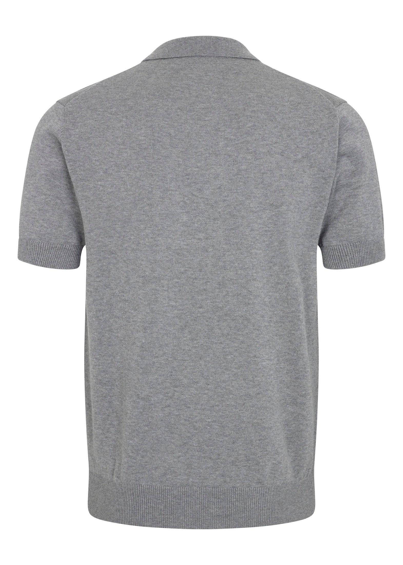 colour_Grey Marl|Echo Knit Polo - Merc London