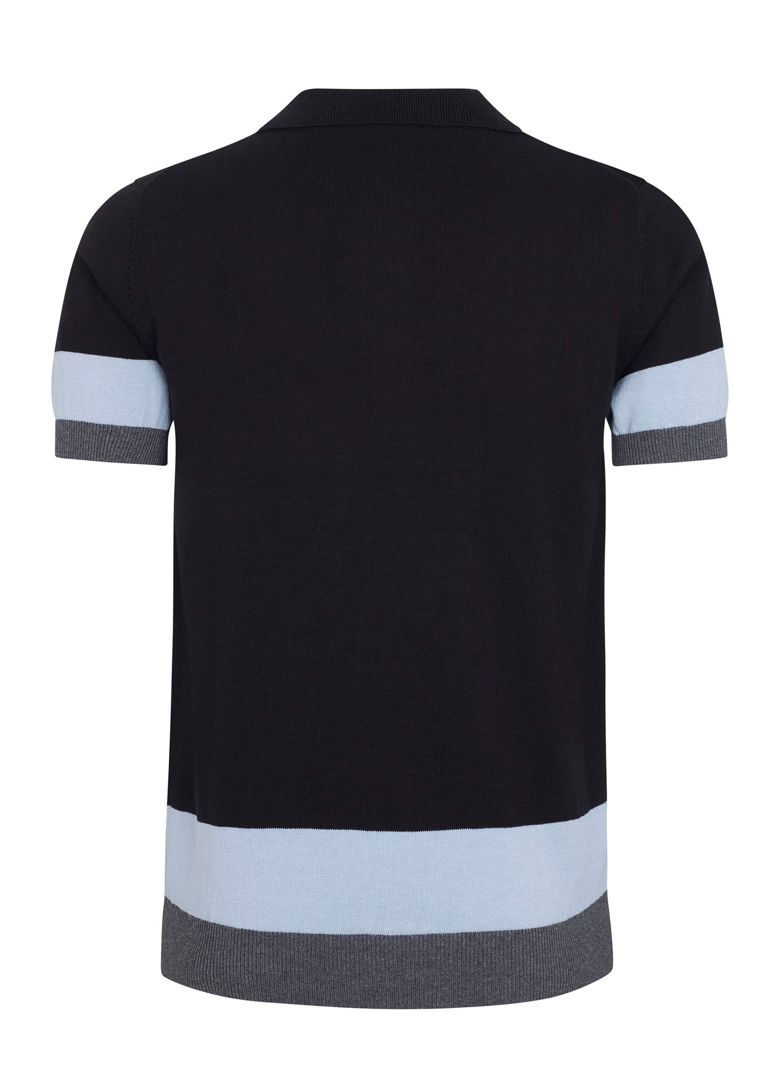 colour_Black|Captain Knit Polo - Merc London