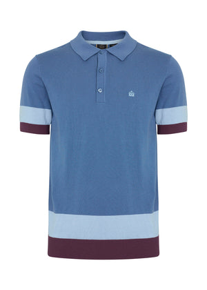 colour_Blue|Captain Knit Polo - Merc London