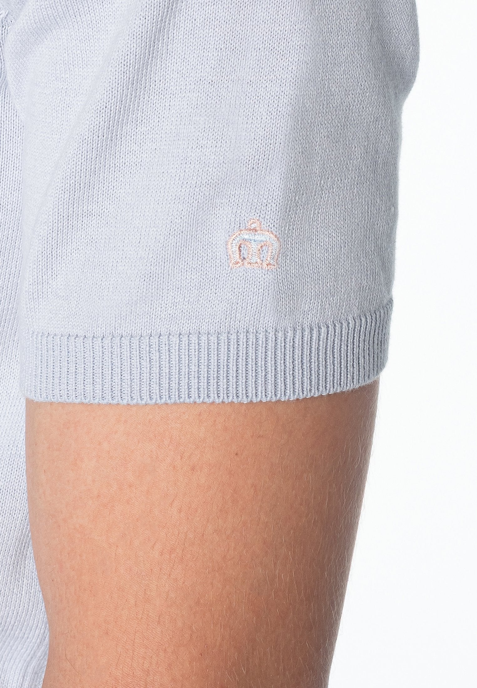colour_Boy Blue|Ansell Knitted Polo Shirt - Merc London