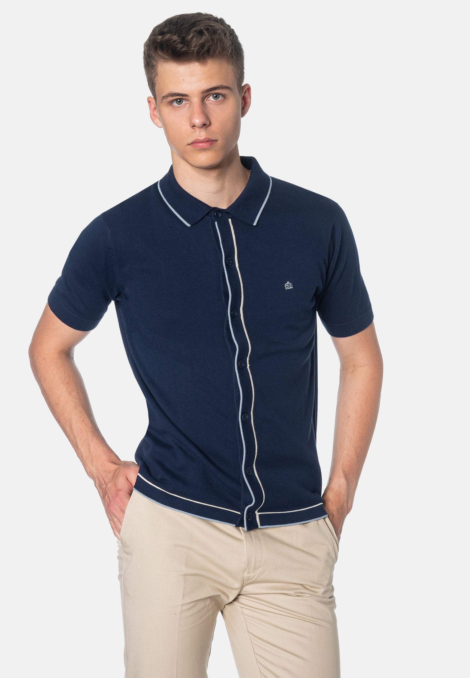 Devon Knited Polo Shirt - Merc London