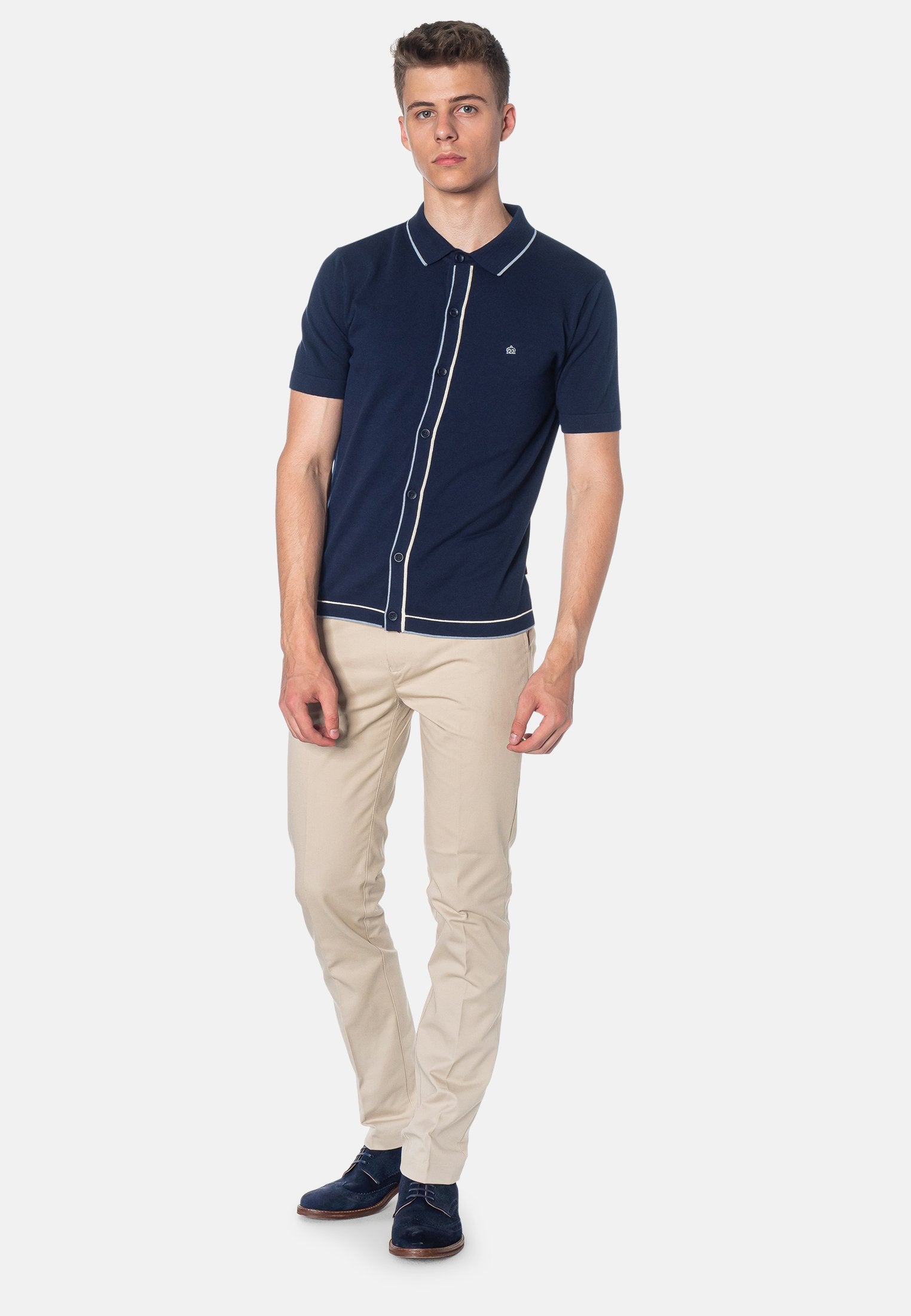 Devon Knited Polo Shirt - Merc London