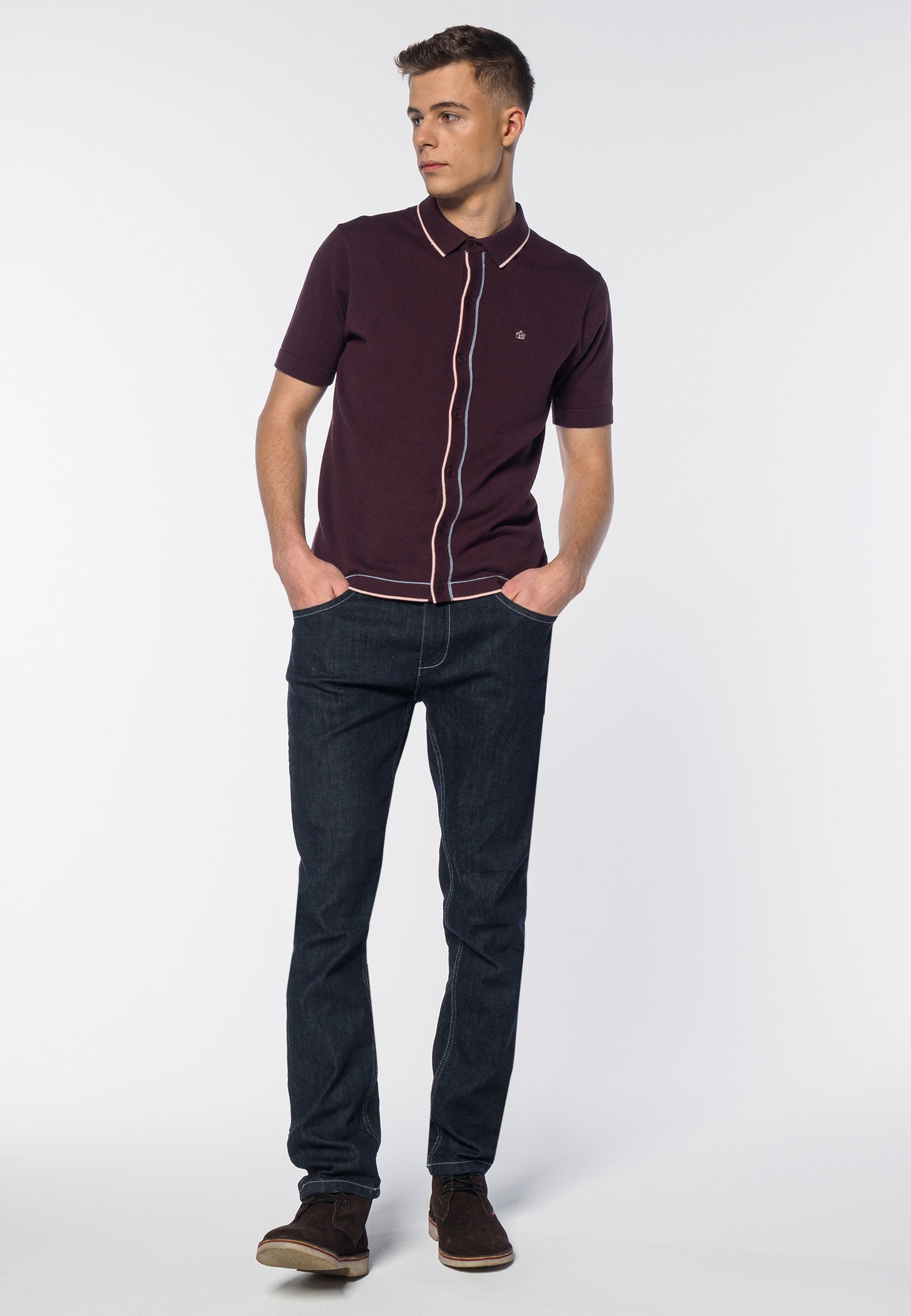 Devon Knited Polo Shirt - Merc London