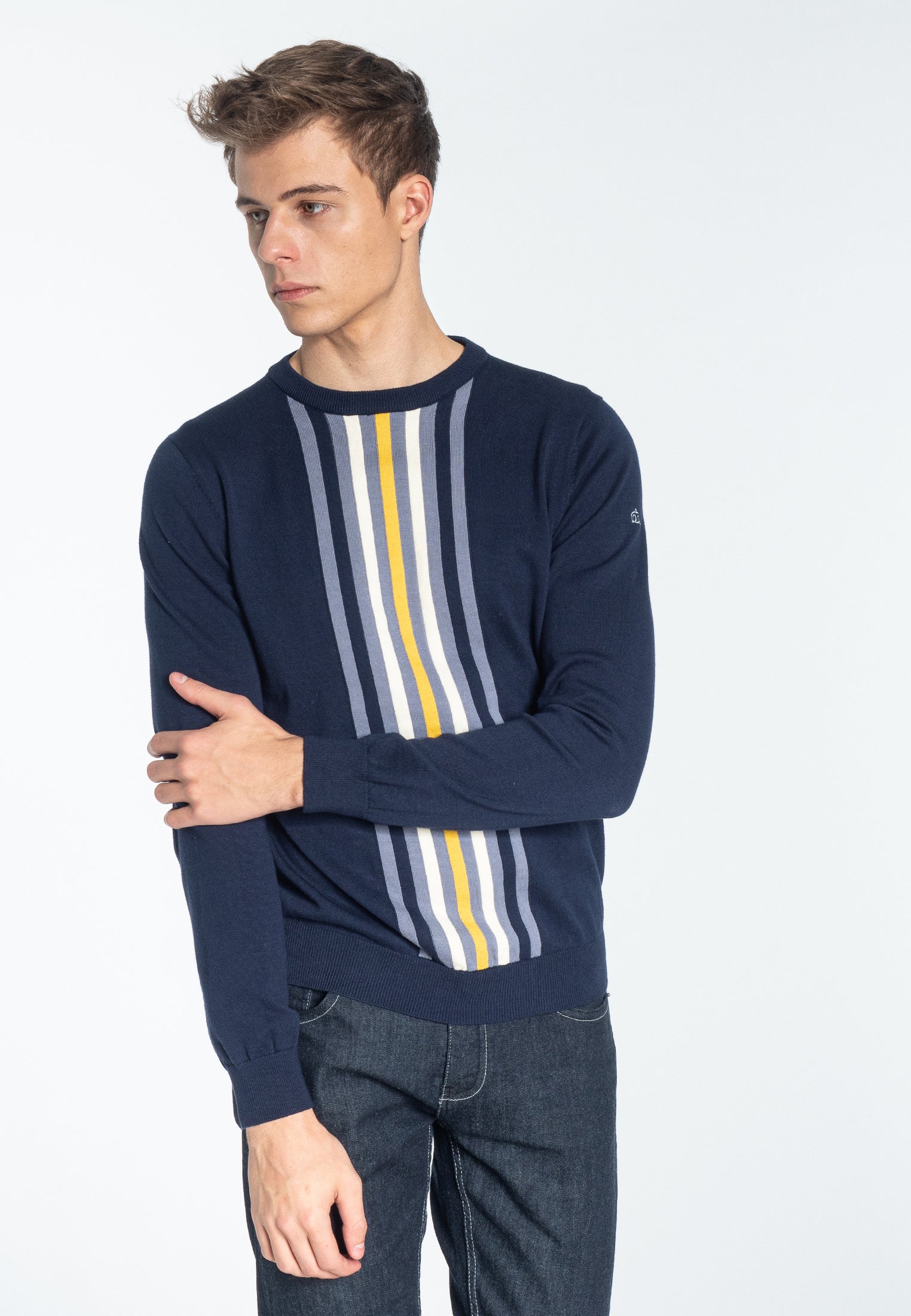colour_Navy|Woburn Jumper - Merc London