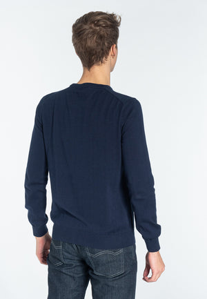 colour_Navy|Woburn Jumper - Merc London