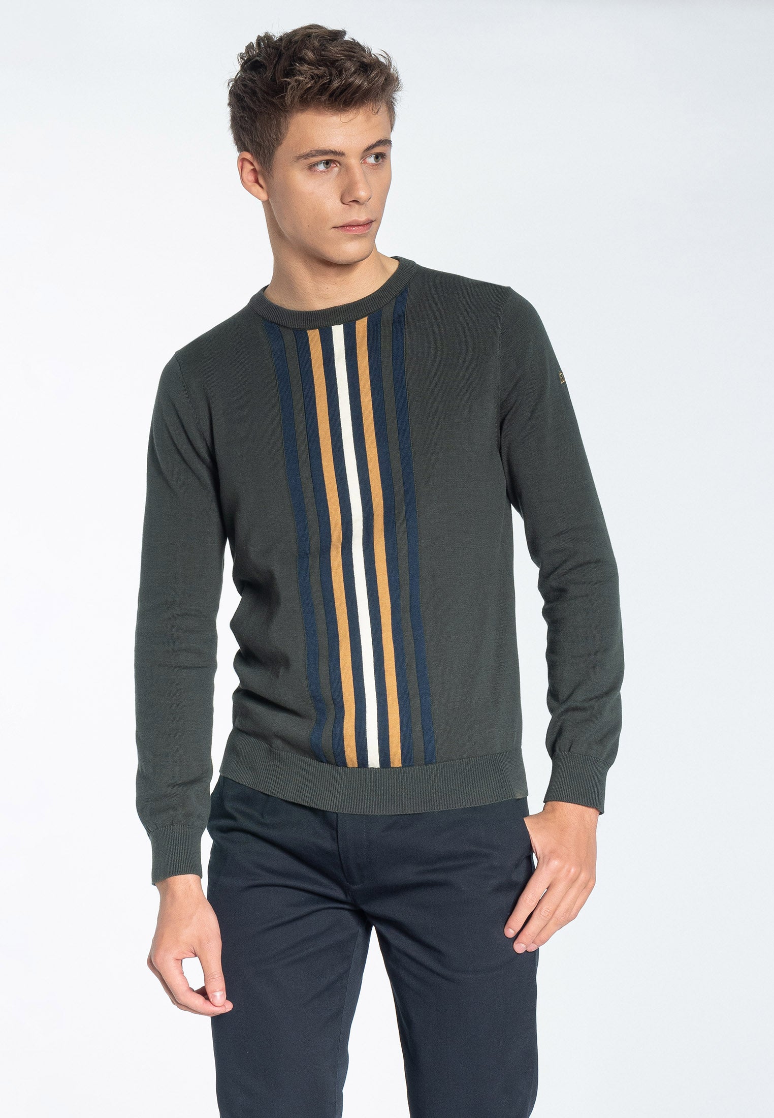 colour_Dark Sage|Woburn Jumper - Merc London