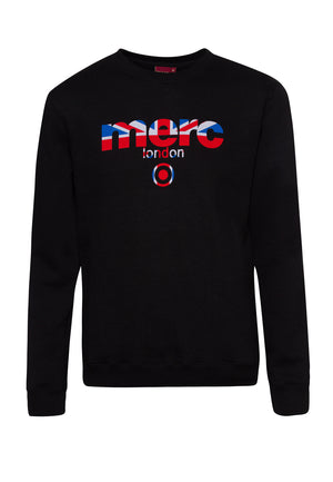 colour_Black|Otto crew-neck sweatshirt - Merc London