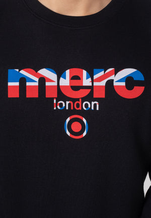 colour_Black|Otto crew-neck sweatshirt - Merc London