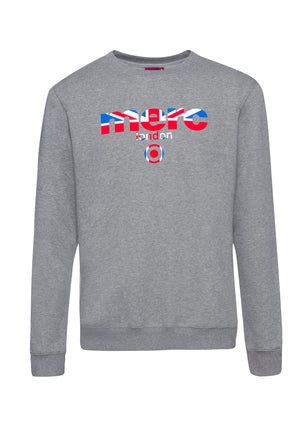 colour_Mineral Marl|Otto crew-neck sweatshirt - Merc London