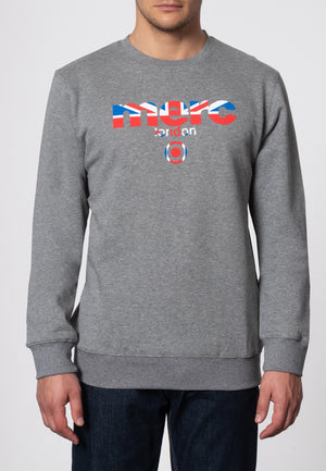colour_Mineral Marl|Otto crew-neck sweatshirt - Merc London
