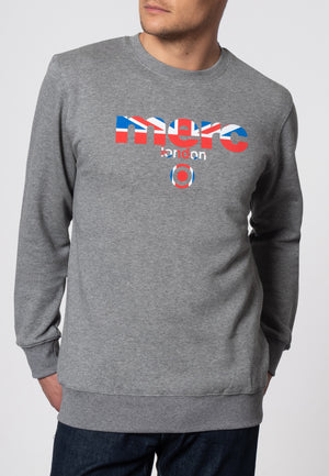 colour_Mineral Marl|Otto crew-neck sweatshirt - Merc London