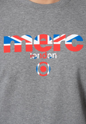 colour_Mineral Marl|Otto crew-neck sweatshirt - Merc London