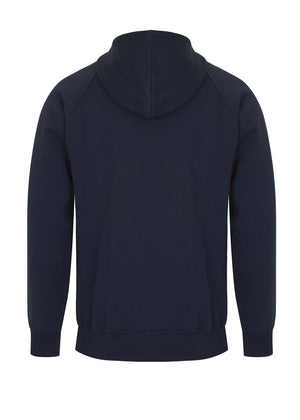 colour_Navy|Hainton Zip Up Hoodie - Merc London