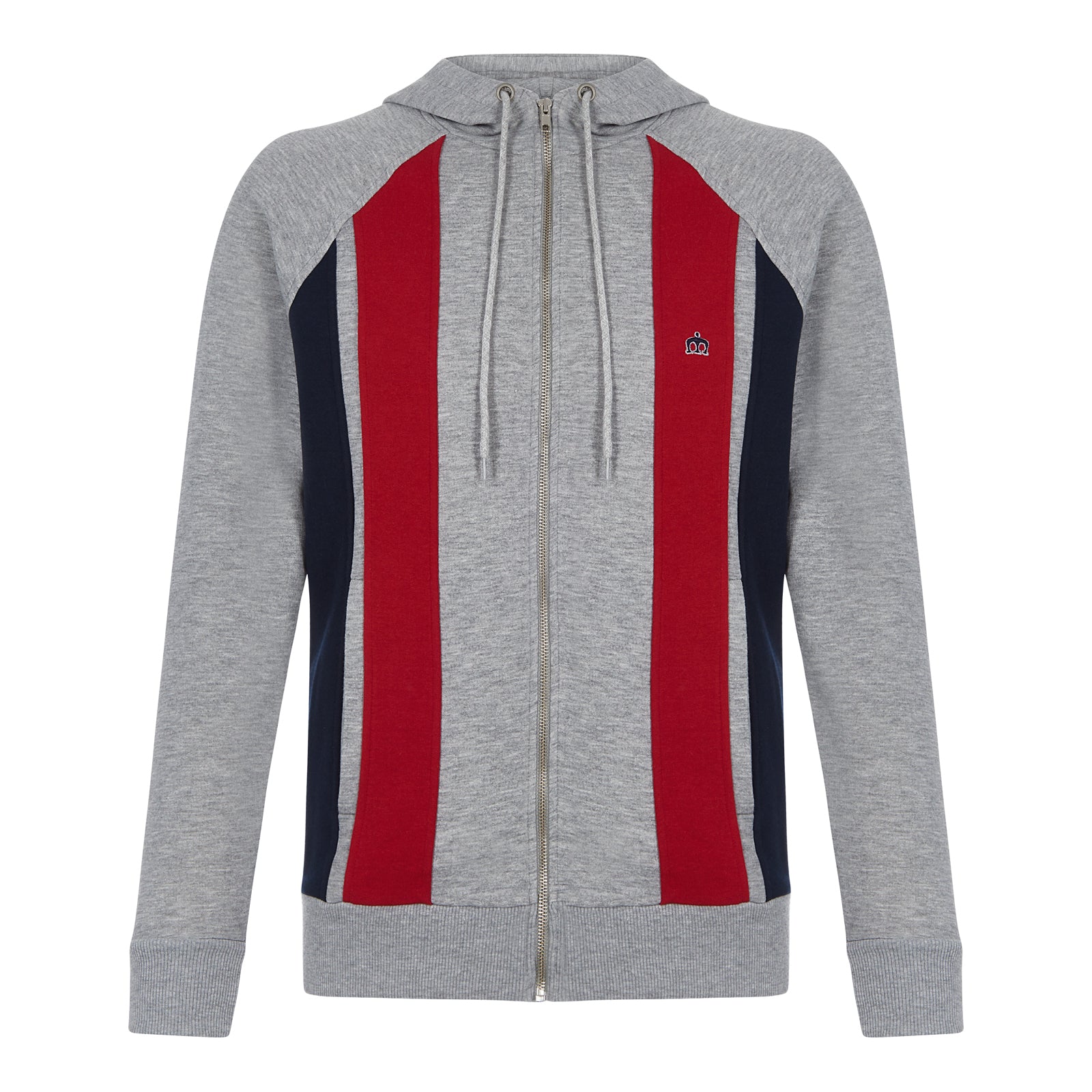 colour_Grey Marl|Hainton Zip Up Hoodie - Merc London