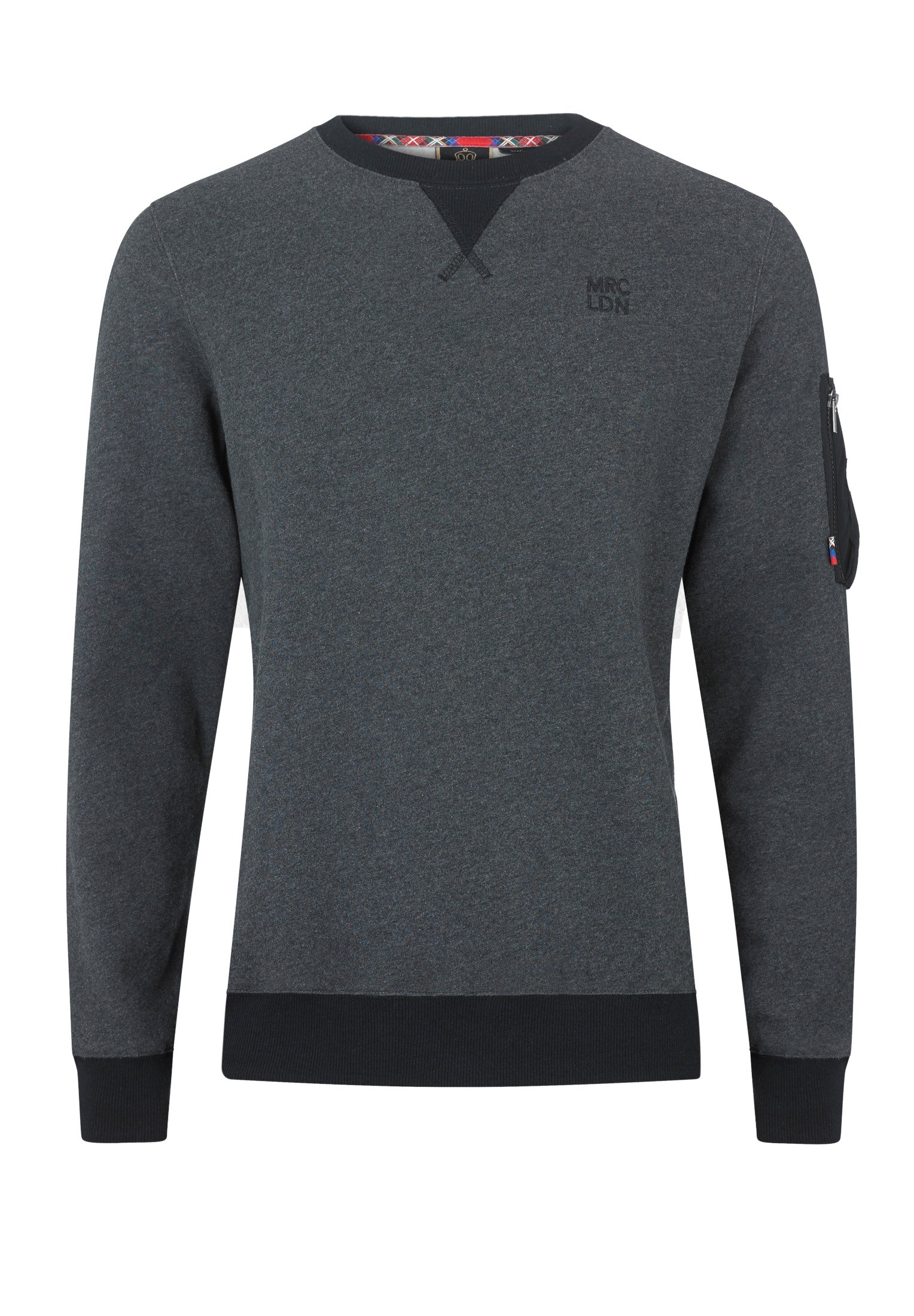 colour_Marl Charcoal|Charing Sweatshirt - Merc London