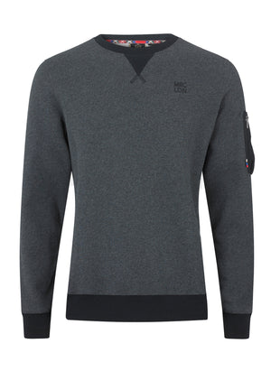colour_Marl Charcoal|Charing Sweatshirt - Merc London