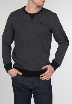 colour_Marl Charcoal|Charing Sweatshirt - Merc London