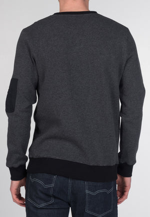 colour_Marl Charcoal|Charing Sweatshirt - Merc London