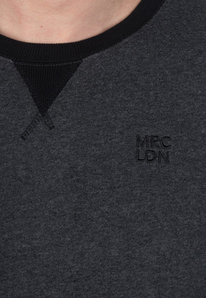 colour_Marl Charcoal|Charing Sweatshirt - Merc London