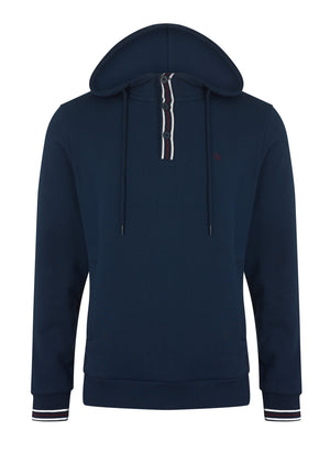 colour_Navy|Pancras Tipped Hoodie - Merc London