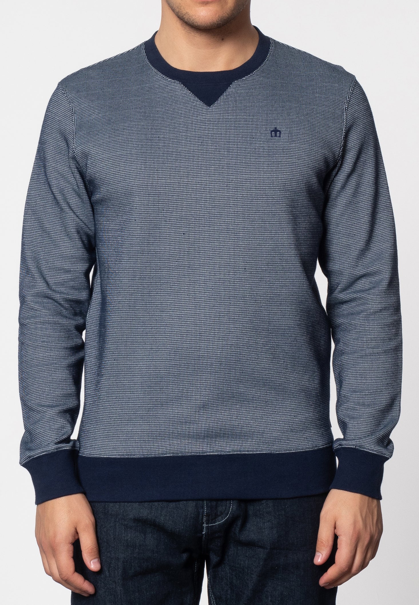 colour_Navy|Shelton sweatshirt - Merc London