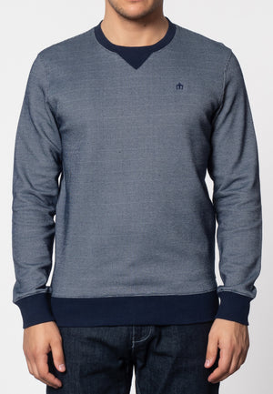 colour_Navy|Shelton sweatshirt - Merc London