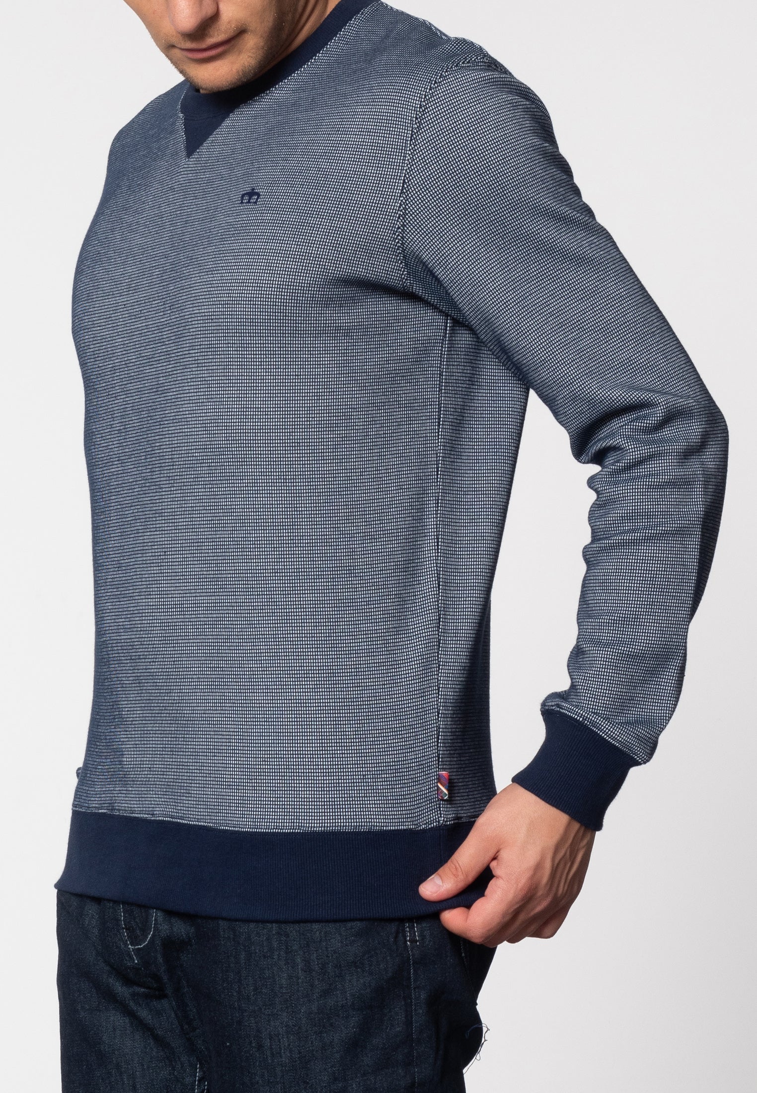 colour_Navy|Shelton sweatshirt - Merc London