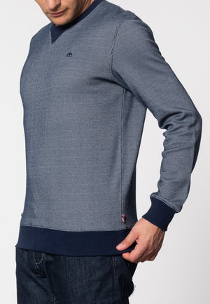 colour_Navy|Shelton sweatshirt - Merc London