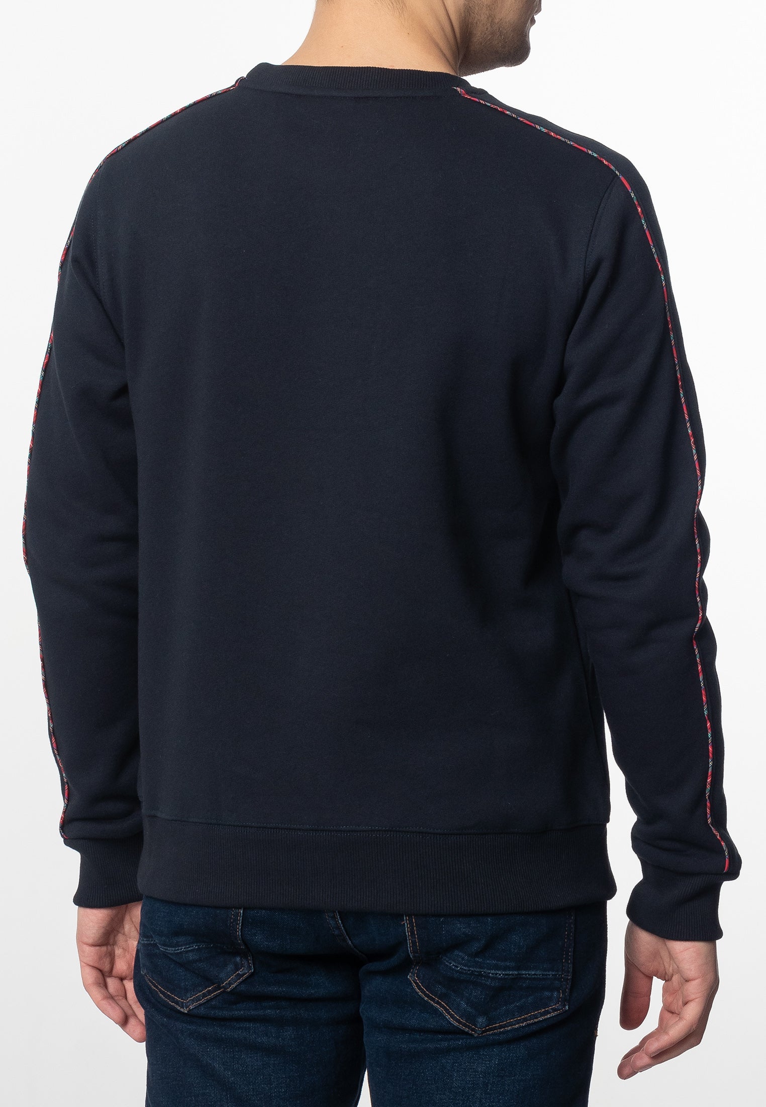 Norbury Tartan Piping Sweatshirt  - Merc London