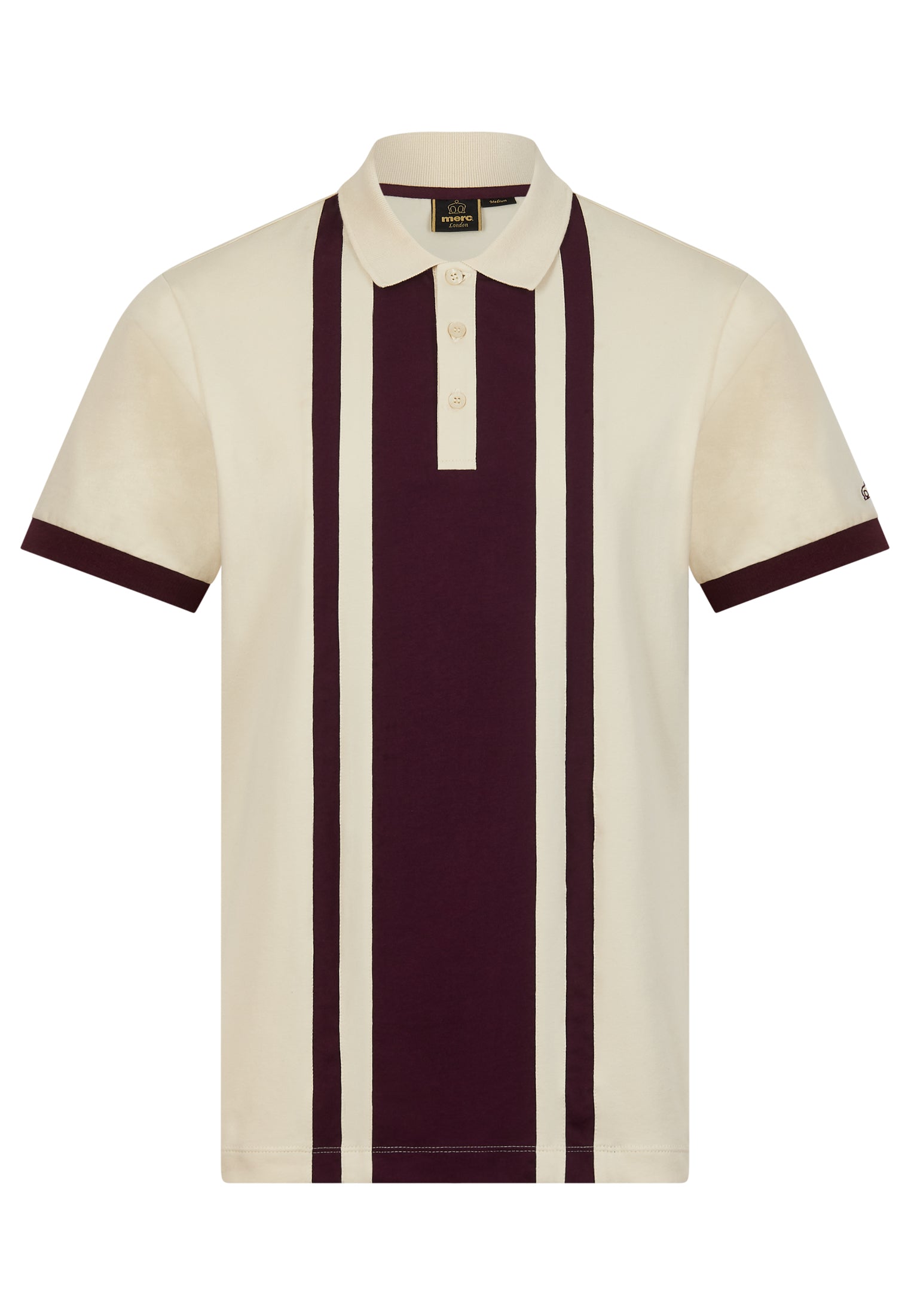 Fry Stripes Polo Shirt Ghost - Merc London