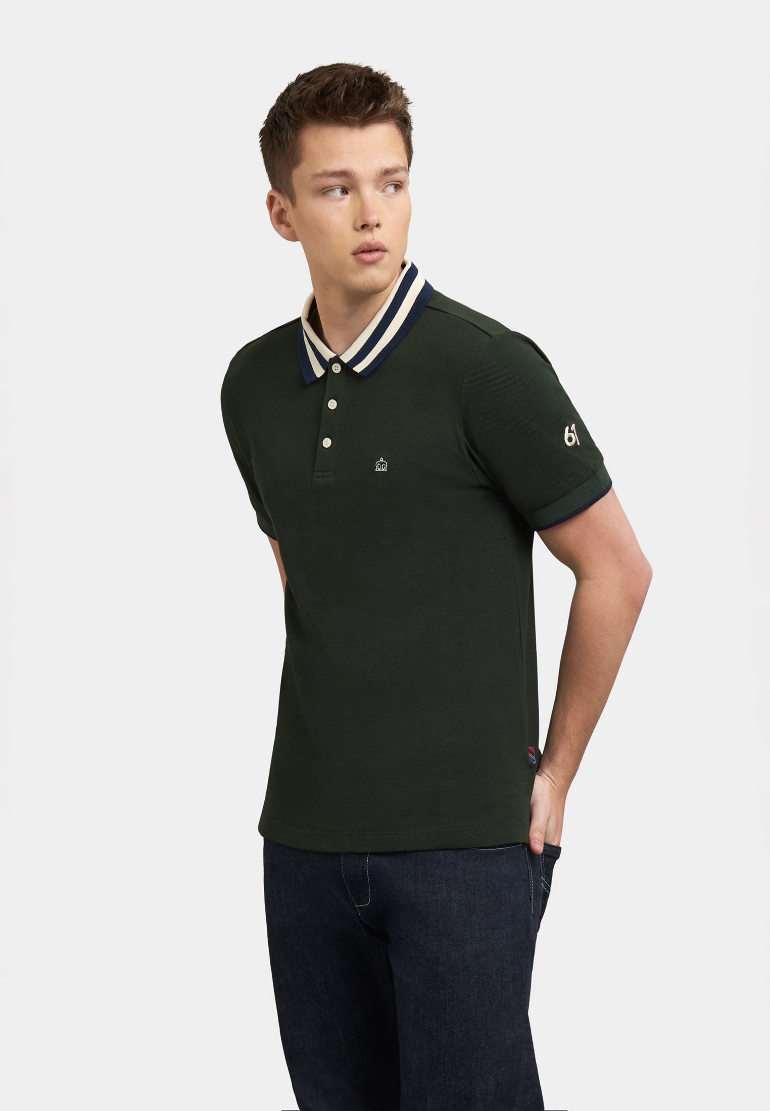 Folly Plain '67 Polo Shirt Front - Merc London