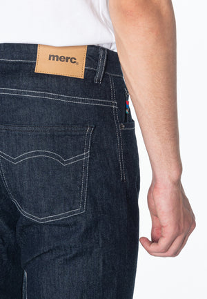 colour_Dark Navy|Ashville Denim Jeans - Merc London