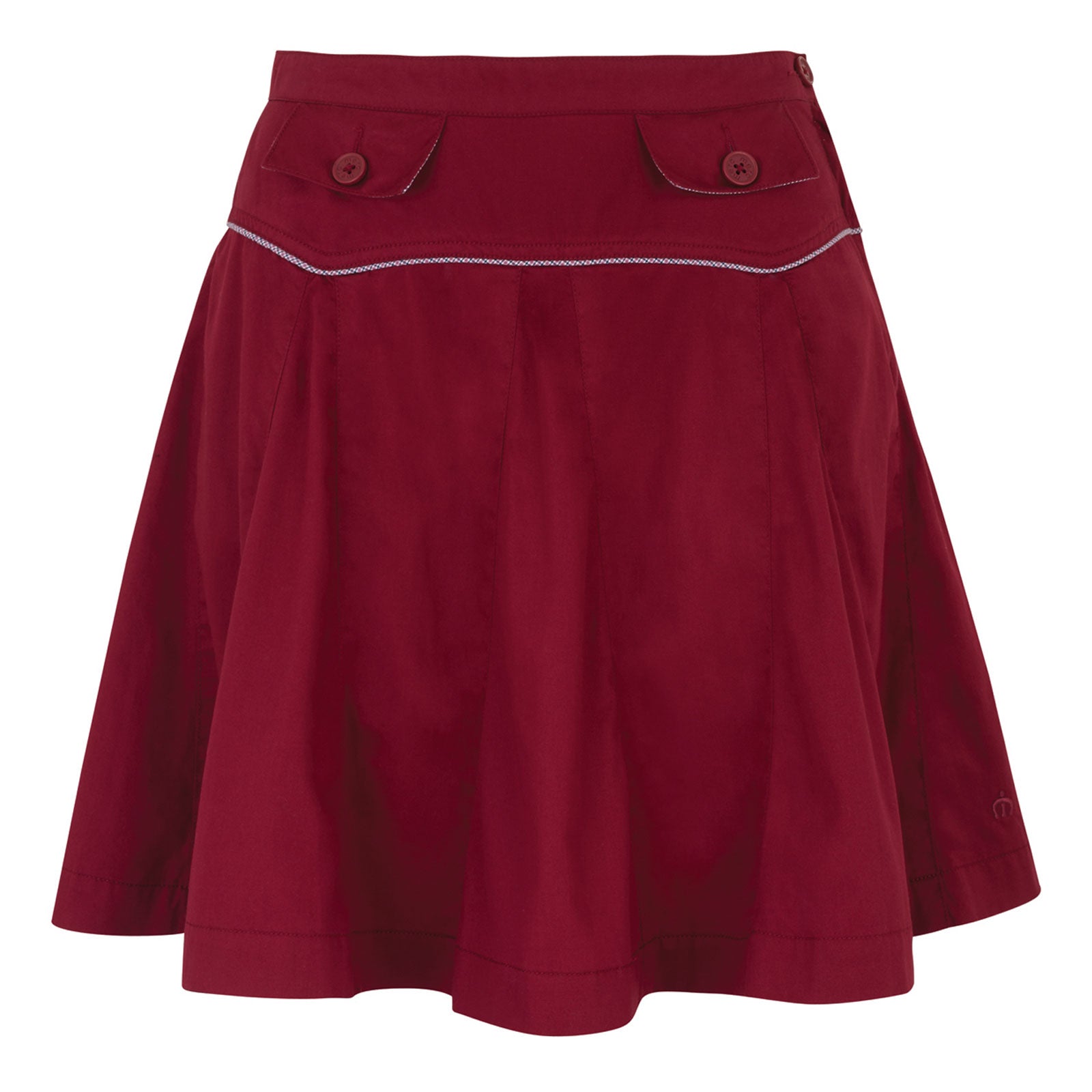 colour_Burgandy|Natalie Pleated Skirt - Merc London