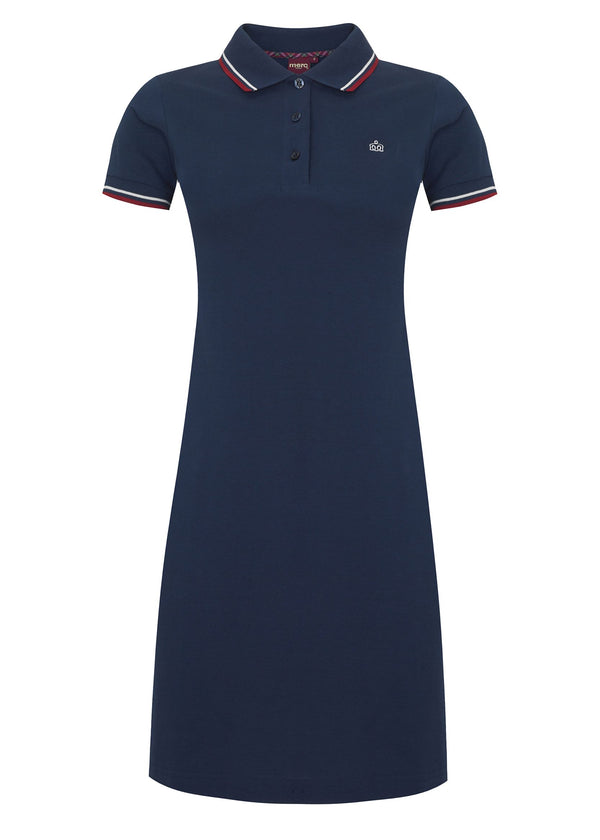 colour_Navy|Kara Polo Dress - Merc London