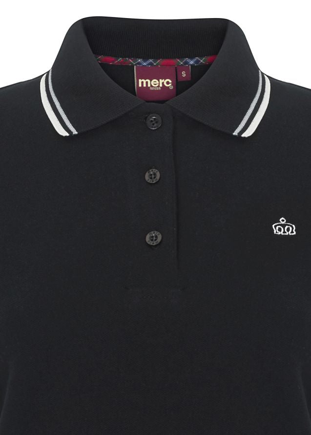 colour_Black|Rita Polo Shirt - Merc London
