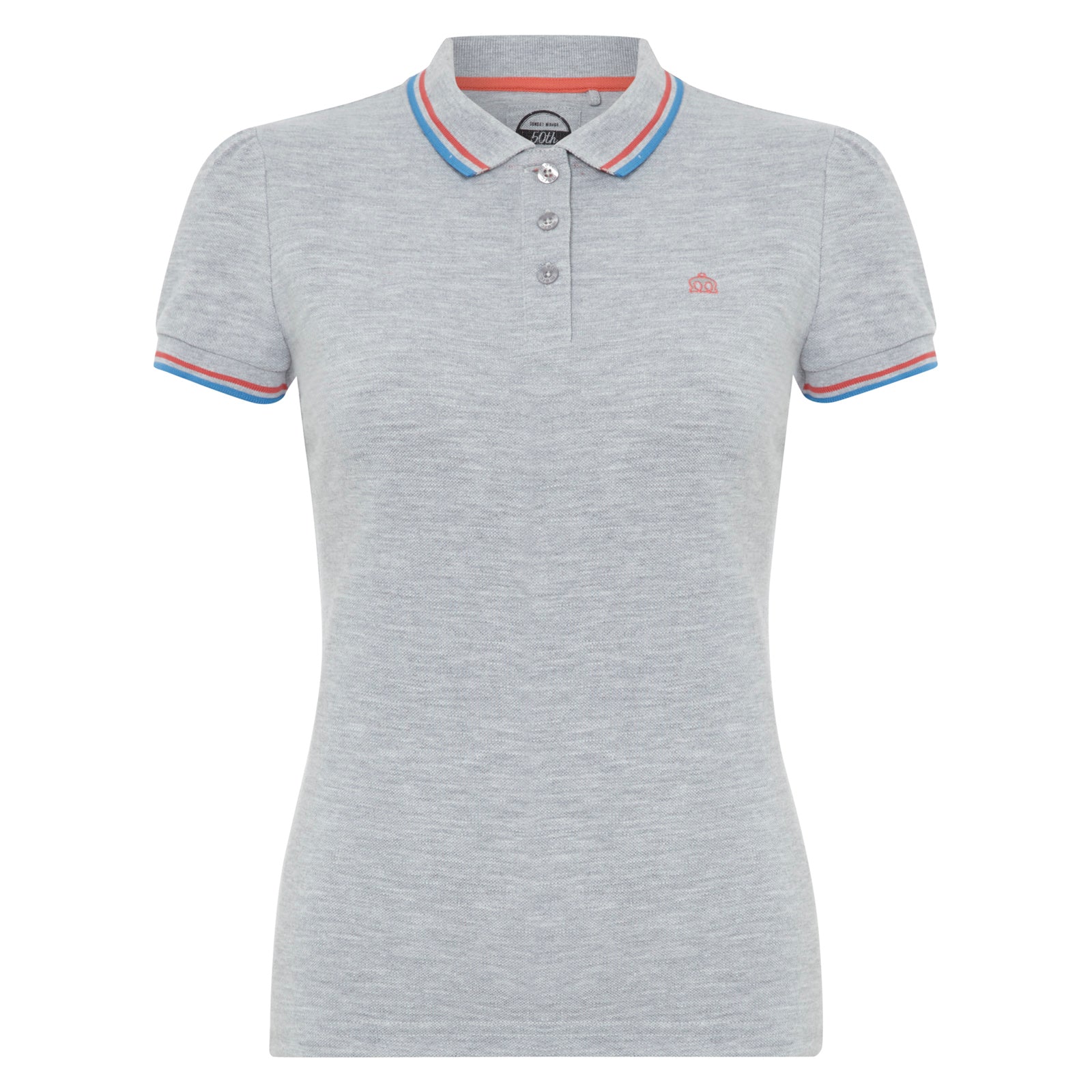 colour_Light Grey Marl|Burnett Polo - Merc London