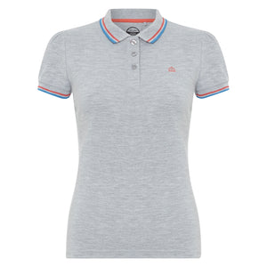 colour_Light Grey Marl|Burnett Polo - Merc London