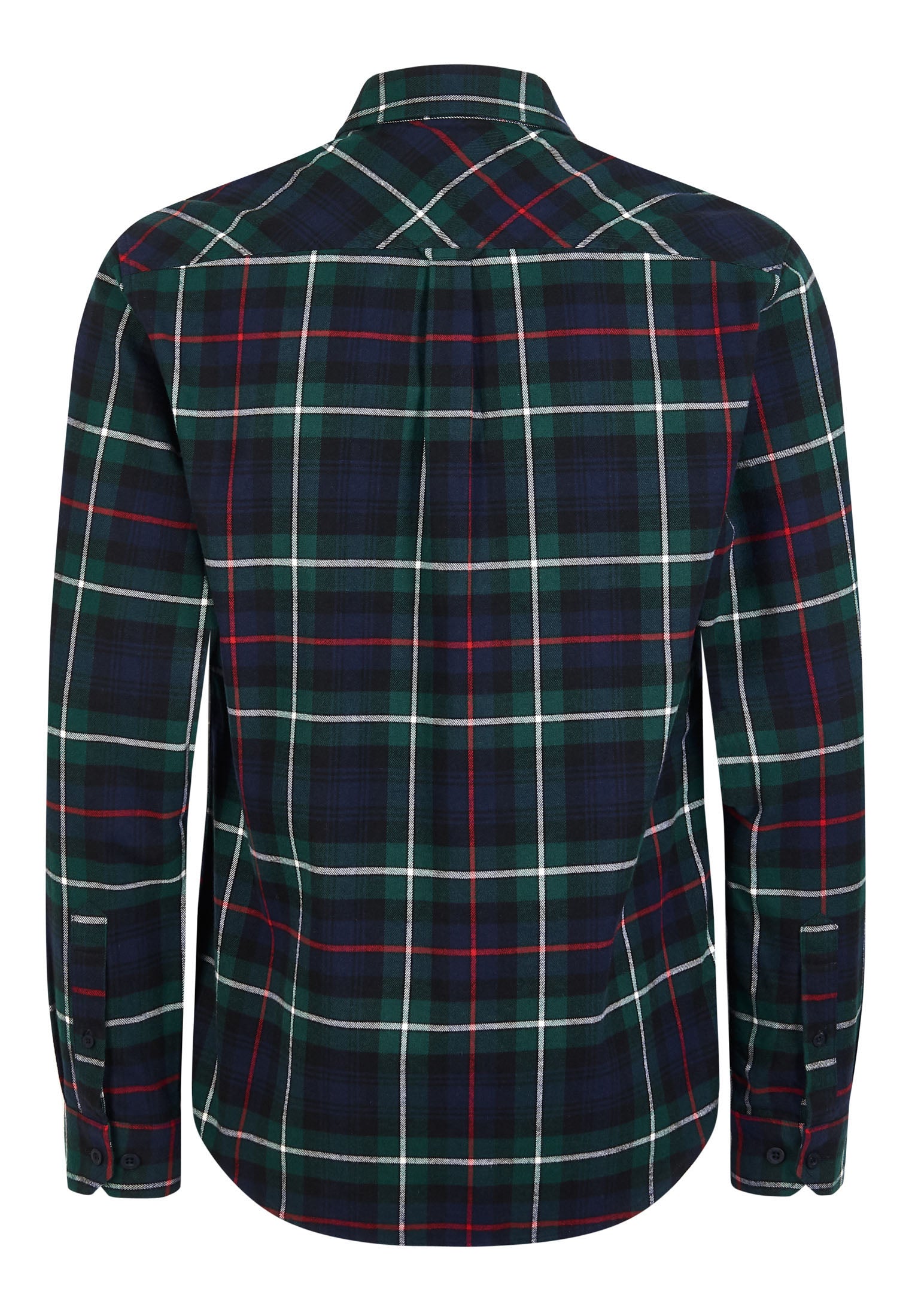 Brodick Brushed Twill Checked Tartan Shirt - Merc London - Back