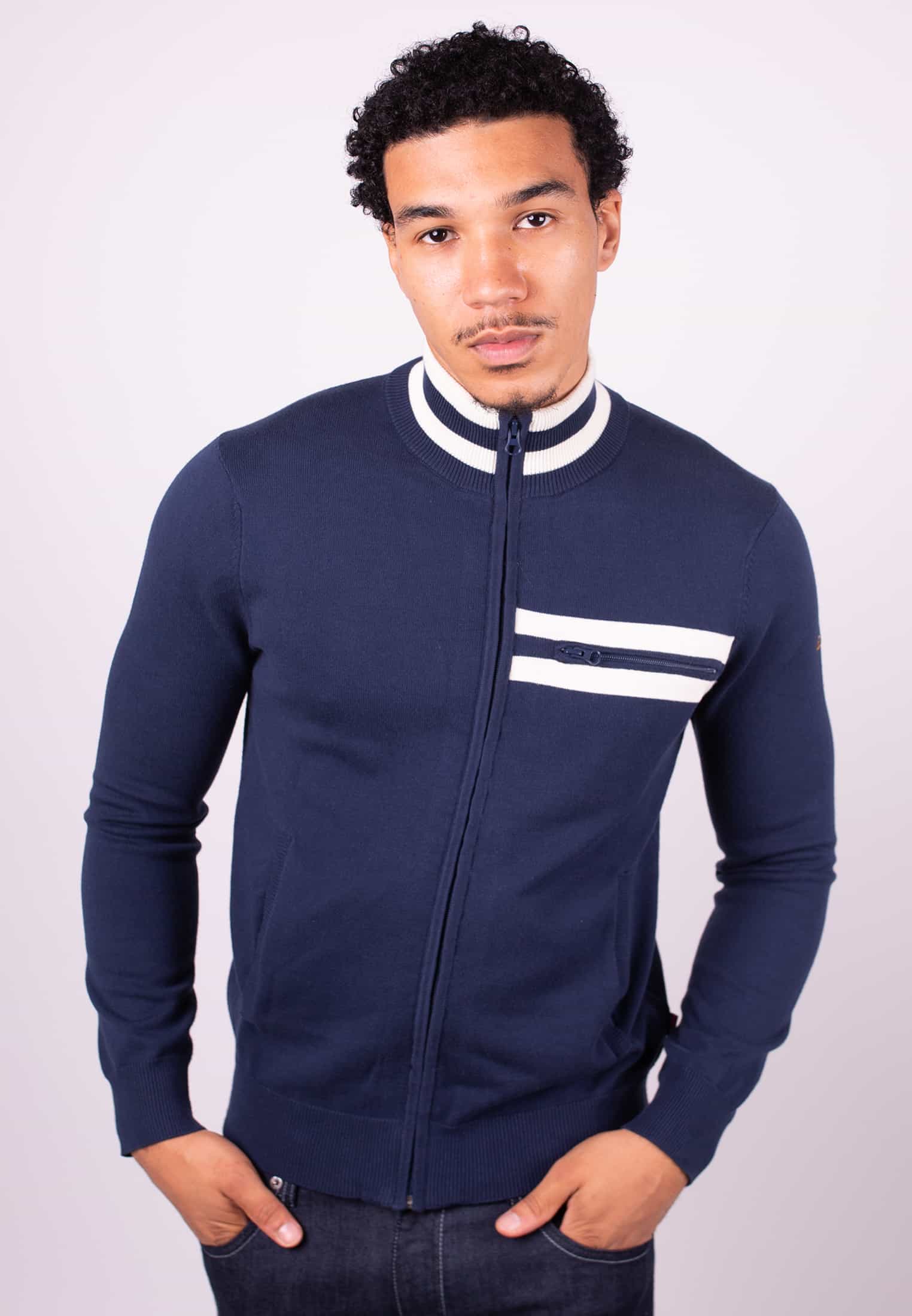 Preston Zip Through Cardigan Front - Merc London