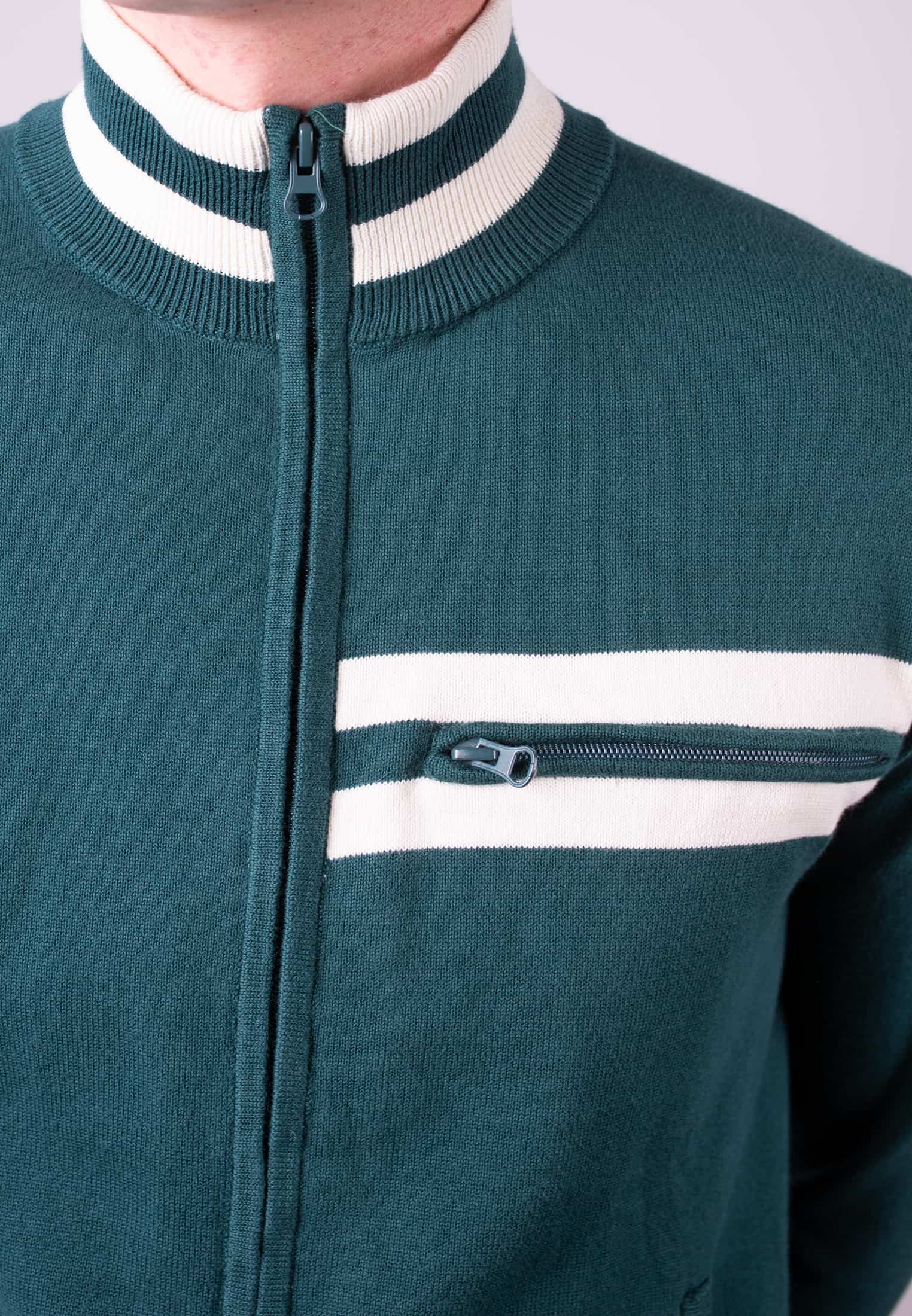 Preston Zip Through Cardigan Pocket - Merc London