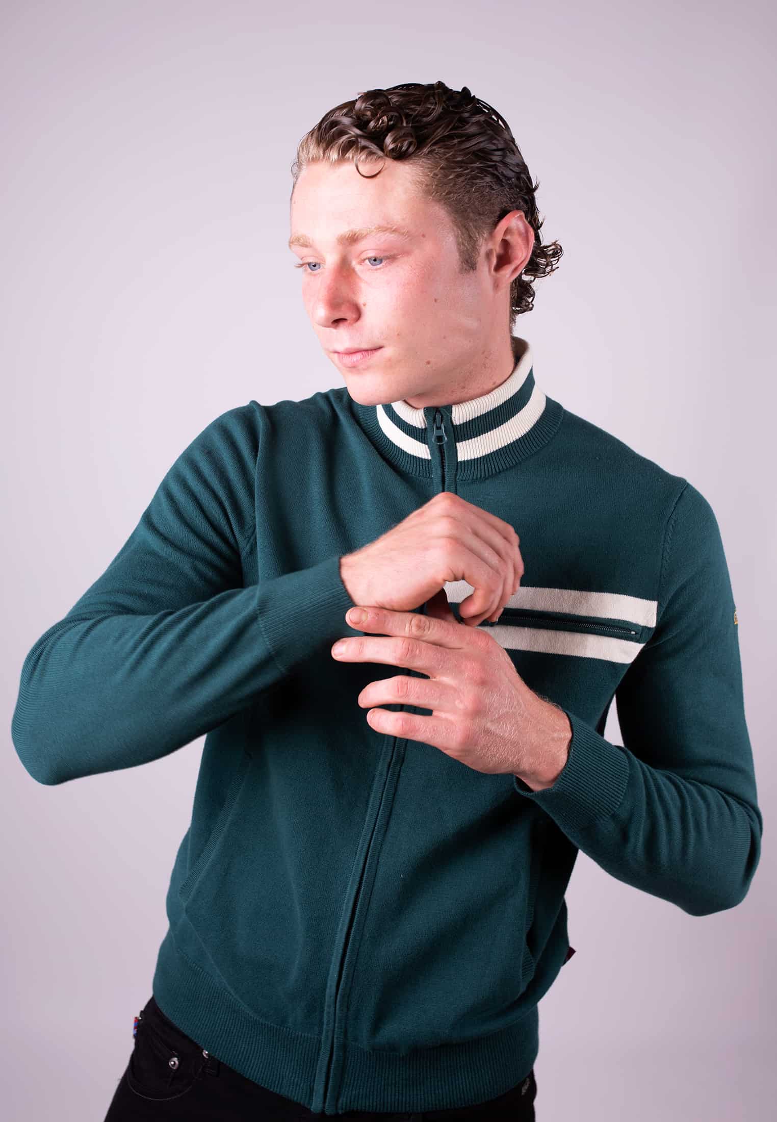 Preston Zip Through Cardigan Front - Merc London