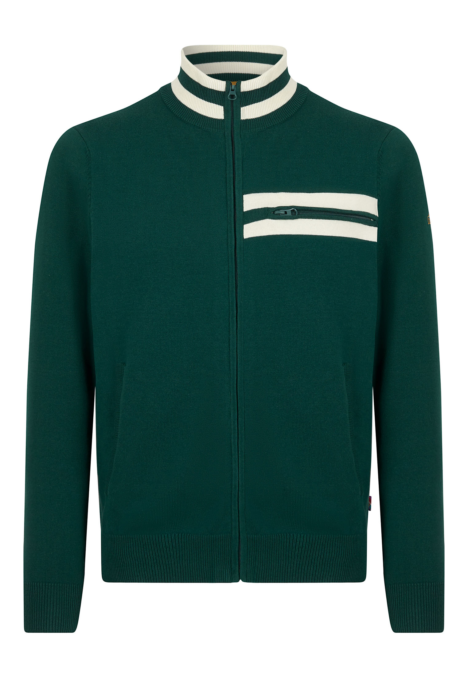 Preston Zip Through Cardigan Ghost - Merc London