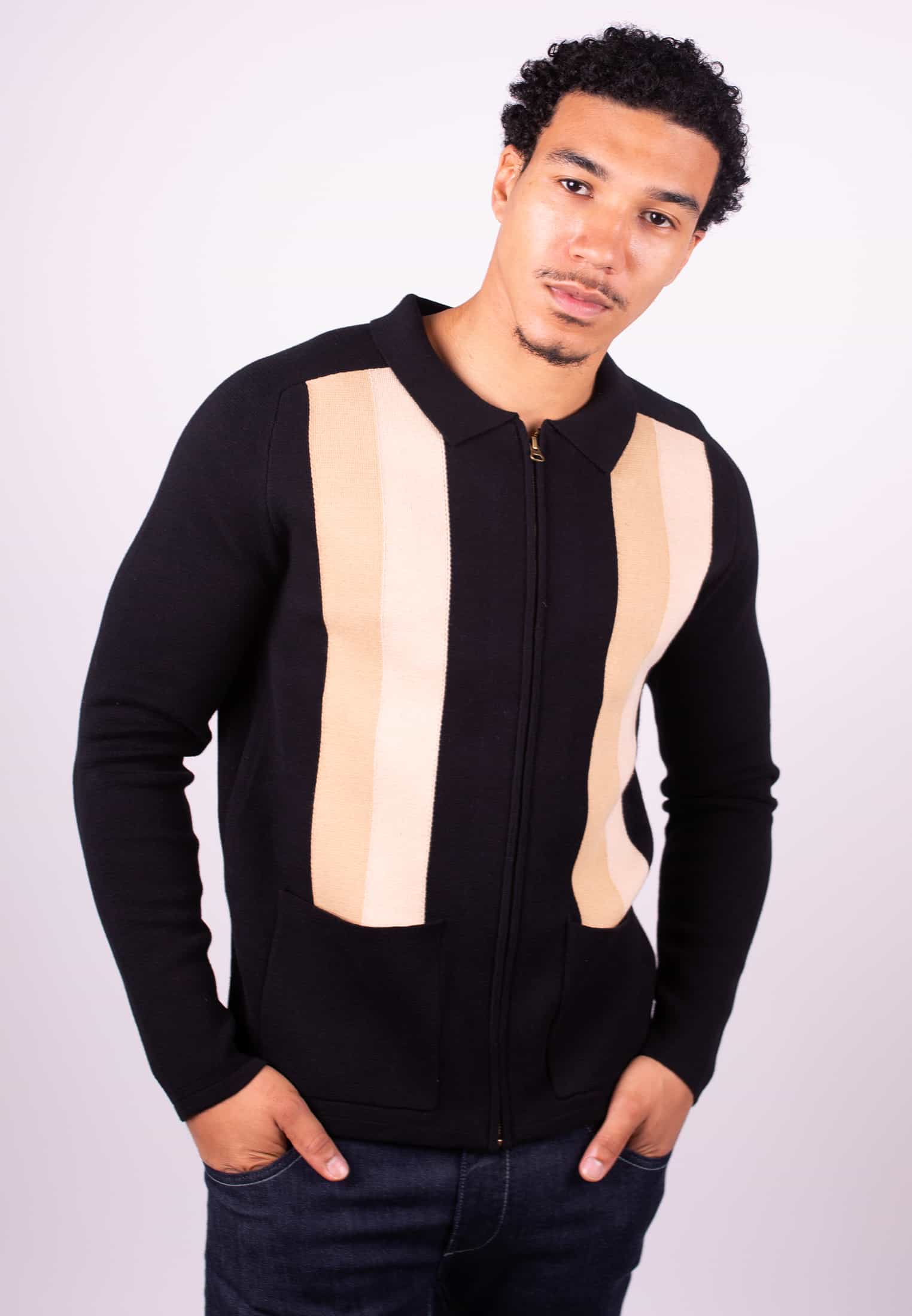 Ripon Zip Through Cardigan - Merc London