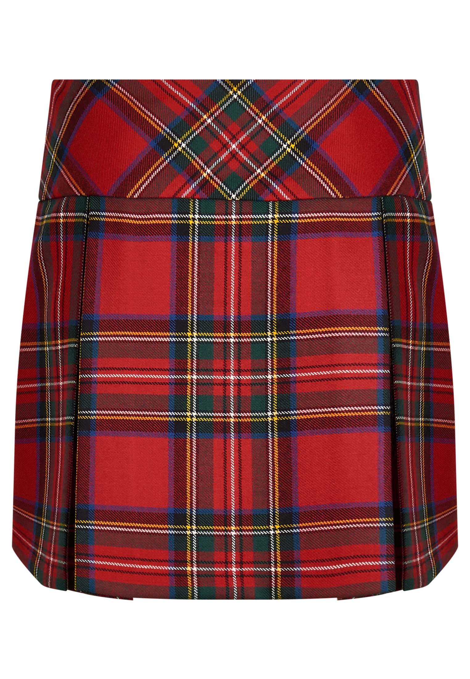 Stewart Royal Tartan Skirt Back - Merc London
