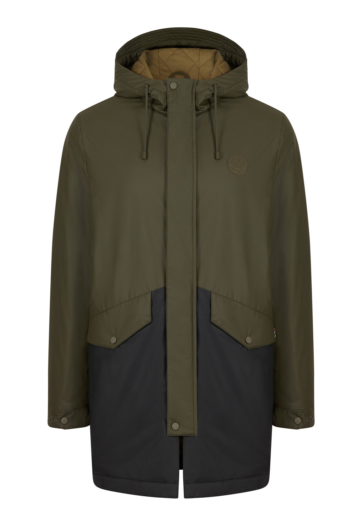 Stornoway Seam Sealed Waterpoof Technical Padded Green Parka Front